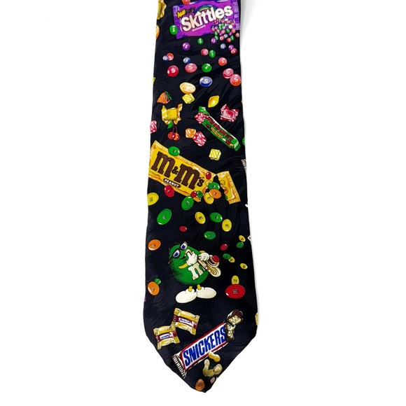 Vintage Candy 80s Necktie 100% Silk - Picture 1 of 9